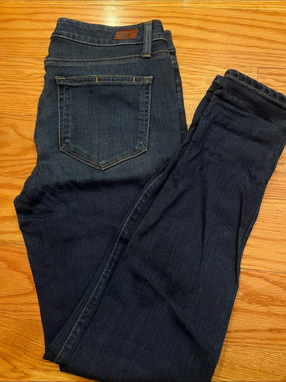 PAIGE Dark Blue Slim Denim Jeans